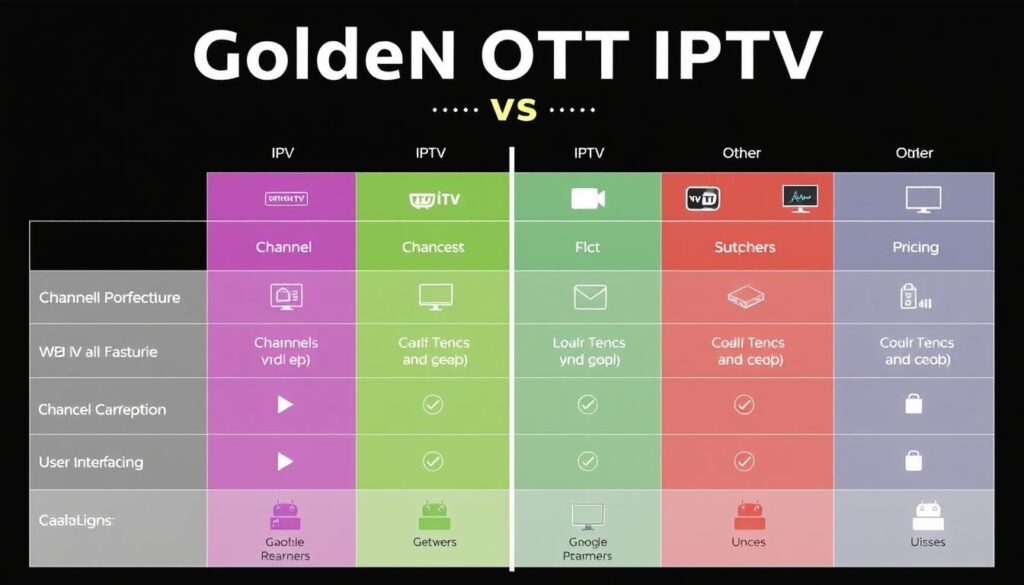 IPTV service comparison chart